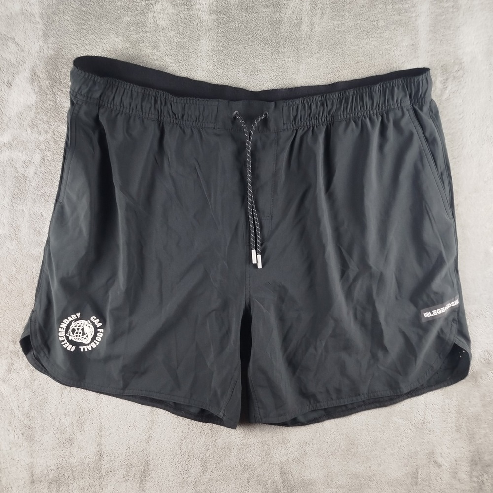 Legends Luka Black Shorts Mens 3XL  7"In  Linerless CAA Football Embrodery